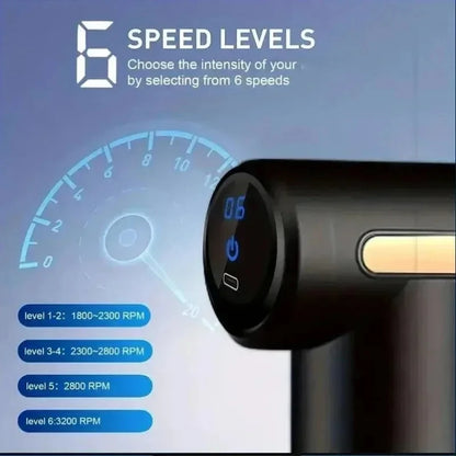 New Portable Fascia Massage Gun Deep Tissue Mini Muscle Massage Gun Lightweight Adjustable Speed Whole Body Massage Equipment