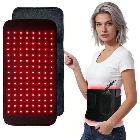 Wearable 660nm & 850nm Infrared Heating Pad with 120 LED Red Light for Waist Back Shoulder Joint Muscle Body Slimming Daily Care