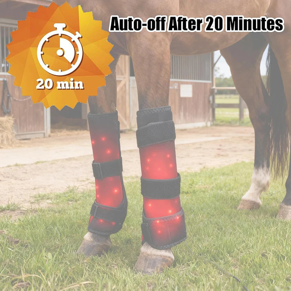 Infrared&Red Light Therapy Wrap 660nm850nm for Horses,Reduces Inflammation Pain Relief,Wearable Hoof Boots for Horse Leg Pain