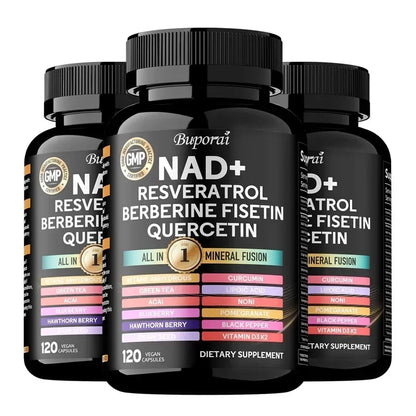 NAD Resveratrol Berberine - Improve Aging, Promotes Cardiovascular Health & Cell Health, Regulate MetabolismSupplement