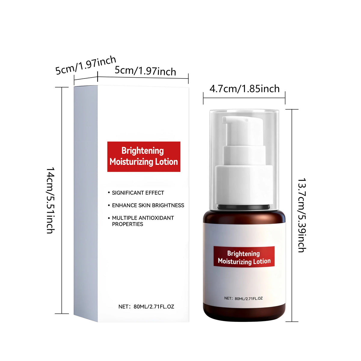 Brightening Moisturizing Lotion with Vitamin E Hydrating Glow-Boosting Face Cream Soothing Dark Spots Remover for Dull Dry Skin