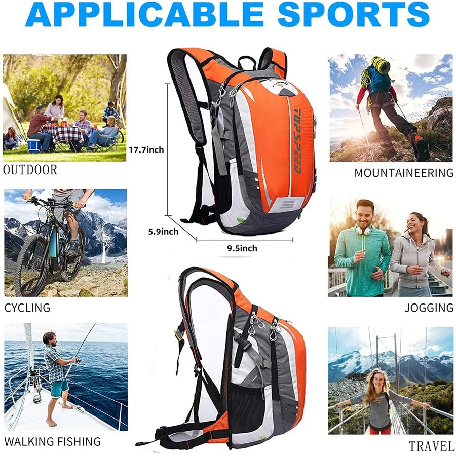 18L Ultralight Outdoor Sports Backpack Climbing Hiking Running Backpack Cycling Men Waterproof Hydration Vest Backpack 2l Water
