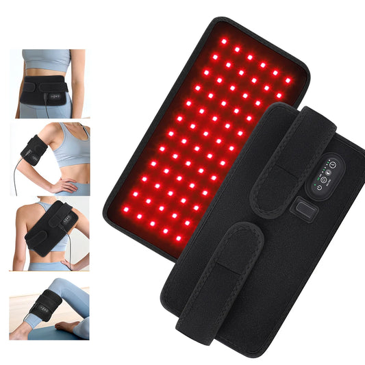 Red Light Therapy Pad Waist Massager 660nm 850nm Near Infrared Heating Pad for Muscle Relaxation Home Use Abdomen Arm Back Strap