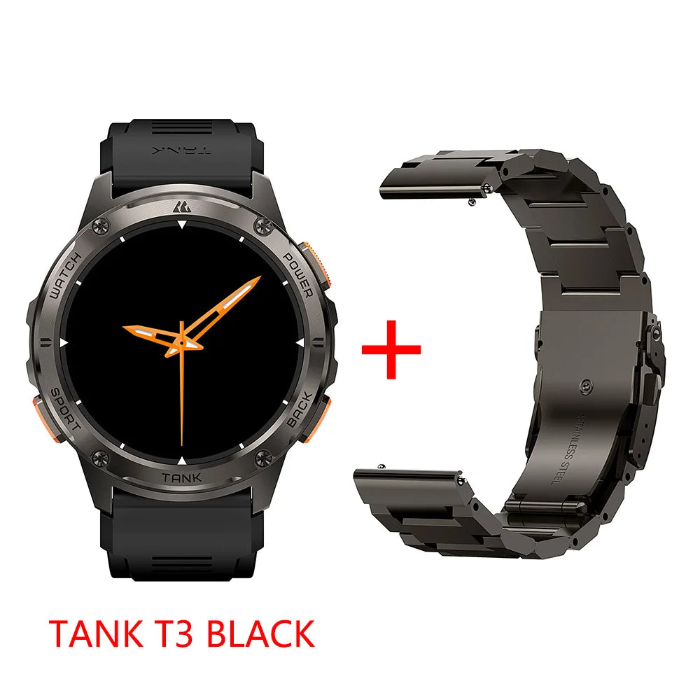 [Hot Selling] KOSPET TANK T3 Smart Watch For Men with Call and Text Digital Fitness Watches AMOLED AI Voice AOD BluetoothTracker