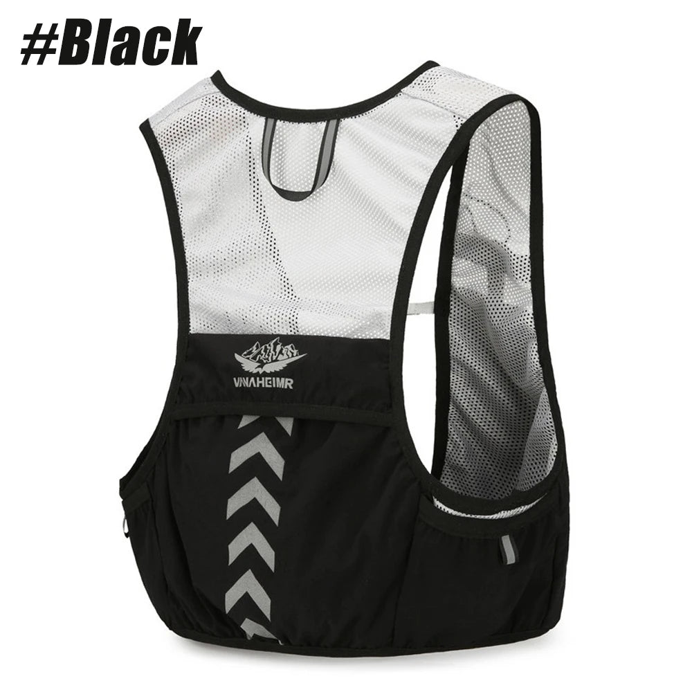 FVXVXV New Running Water Bottle Storage Vest Lightweight Running Vest Reflective Hydration Water Chest Pack With Phone Holder