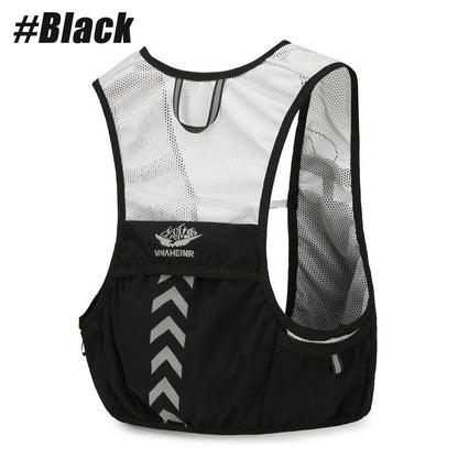 FVXVXV New Running Water Bottle Storage Vest Lightweight Running Vest Reflective Hydration Water Chest Pack With Phone Holder