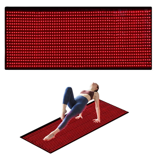 Full Body Red Light Mat 71x31inch Large Infrared LEDs Blanket 1280 660nm 850nm for Pain Relief Wellness Muscle Relax Recovery