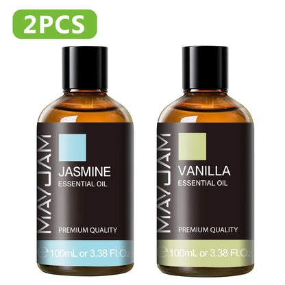 100ML Pure Plant Essential Oil Mint Bergamot Patchouli Citronella Lemongrass Chamomile Cedarwood For Reed Diffuser Humidifier