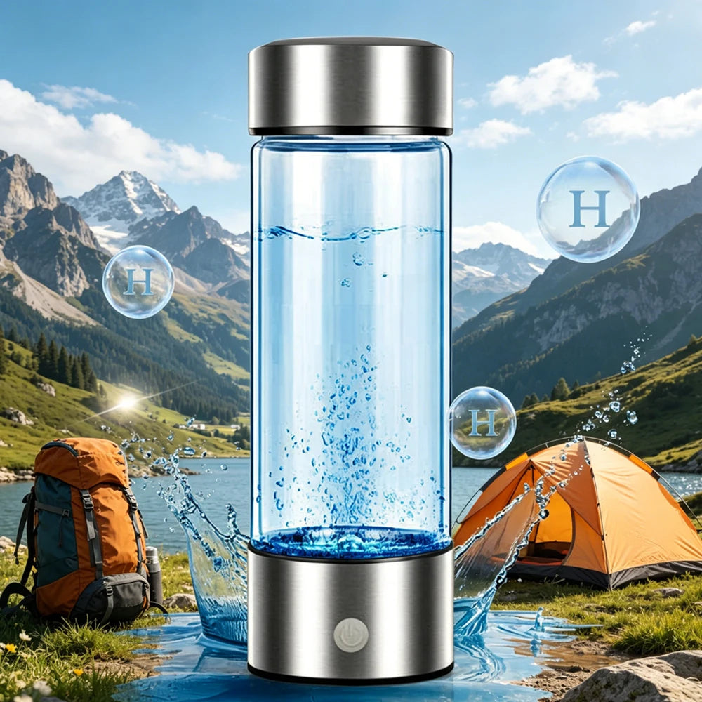 Rechargeable Rich Hydrogen Water Bottle Sports Cup Hydrogen Oxygen Separation SPE PEM Water Lonizer Bottle for Health Wellness