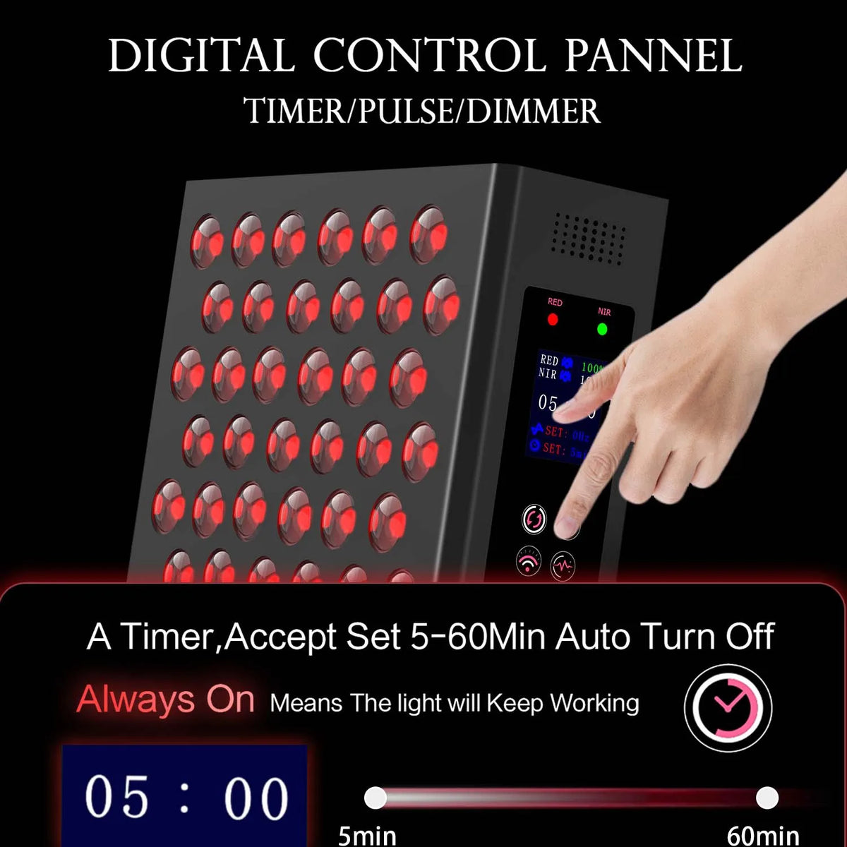 S360 pro LED Therapy Panel Red Light & near Infrared Lamp Hanging Beauty Personal Care Device for Home Use