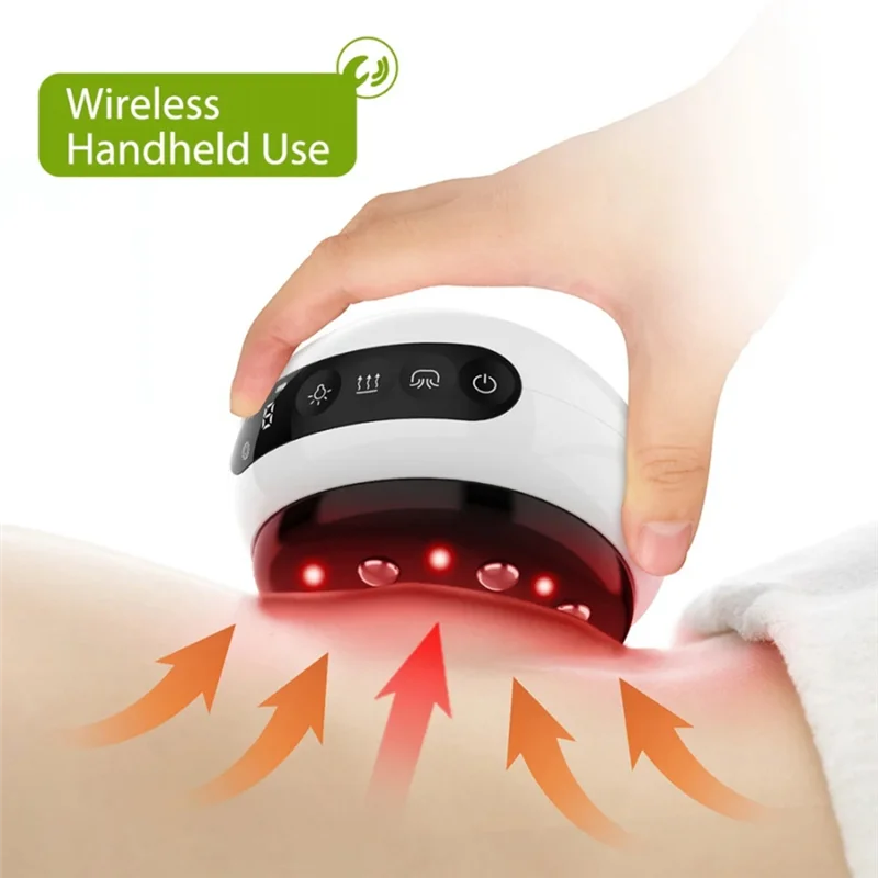 -A94Z Electric Cupping Massage LCD Display Guasha Scraping Vacuum Cans Suction Cup IR Heating Fat Burner