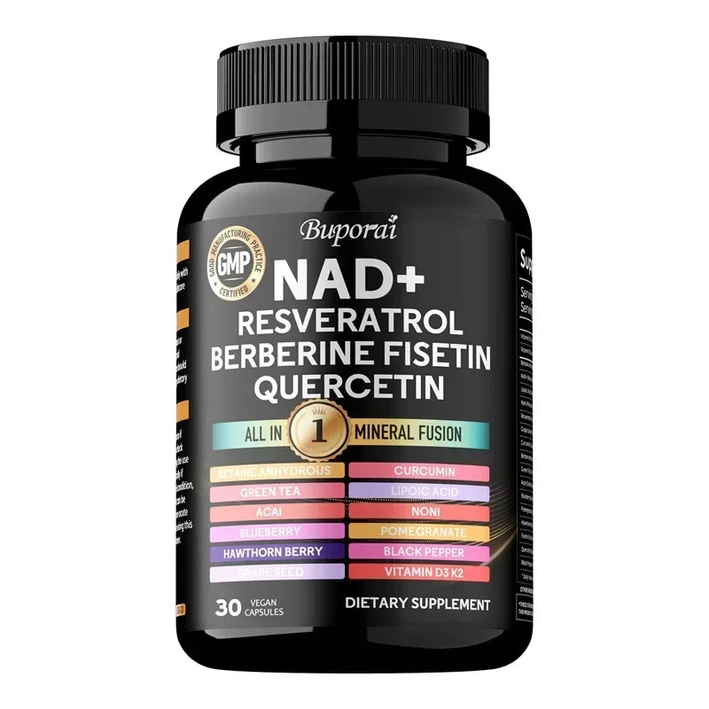 NAD Resveratrol Berberine - Improve Aging, Promotes Cardiovascular Health & Cell Health, Regulate MetabolismSupplement