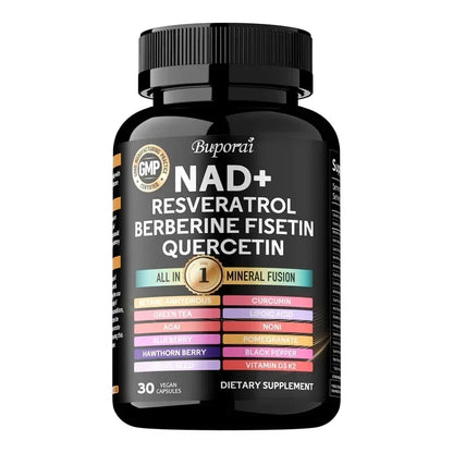 NAD Resveratrol Berberine - Improve Aging, Promotes Cardiovascular Health & Cell Health, Regulate MetabolismSupplement