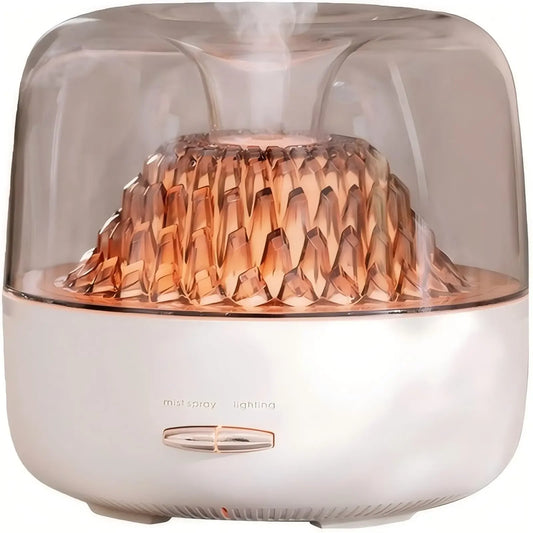 Aroma Diffuser for Essential Oils 250 ml, Automatic Fragrance Dispenser, Salt Lamp with 7 Colored Lights, Humidifier (Cream-Colored)