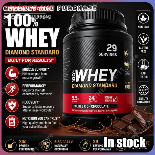 Whey Protein Powder Chocolate Flavor 899g for Daily Protein Intake and Sports Nutrition 29 Servings