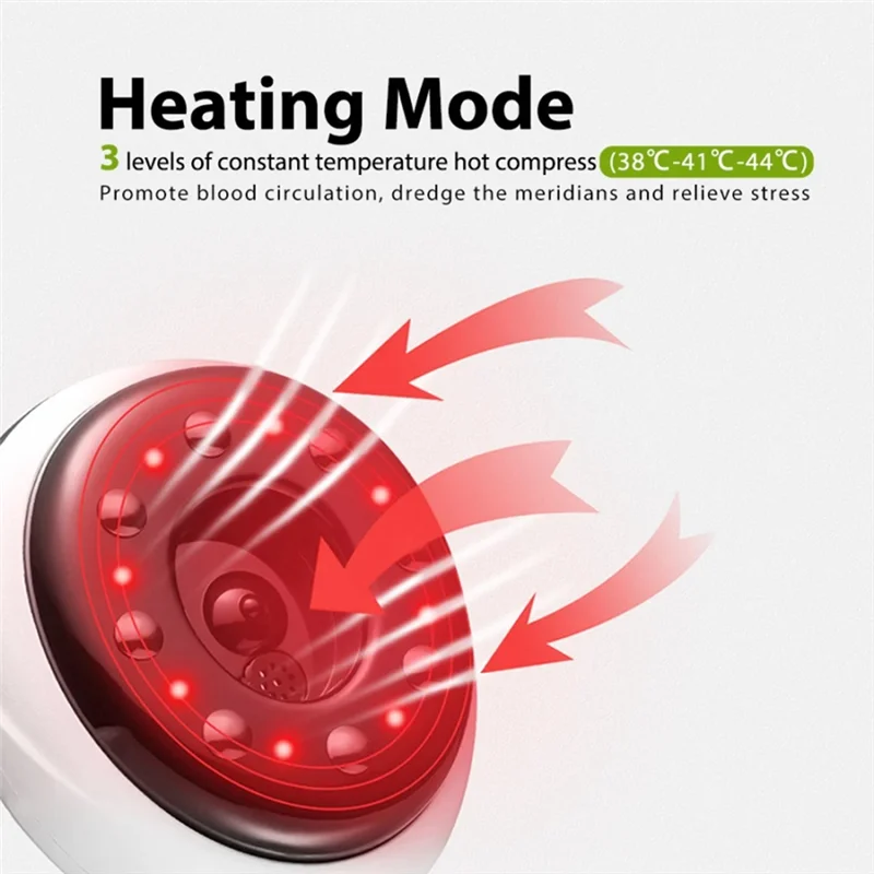-A94Z Electric Cupping Massage LCD Display Guasha Scraping Vacuum Cans Suction Cup IR Heating Fat Burner