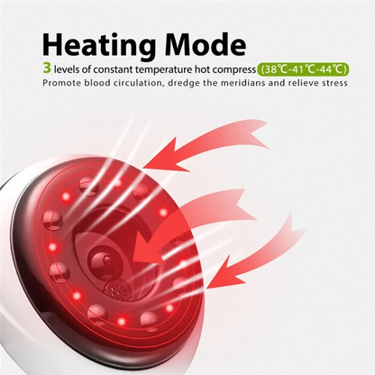 -A94Z Electric Cupping Massage LCD Display Guasha Scraping Vacuum Cans Suction Cup IR Heating Fat Burner