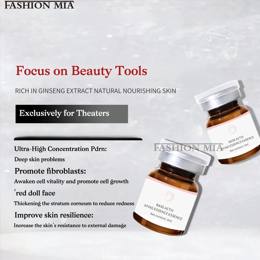 Korea 3ml Facial Salmon DNA Hydrating Glow Serum Skin Booster Kit Repair Redness Hydration Whitening Beauty Skincare