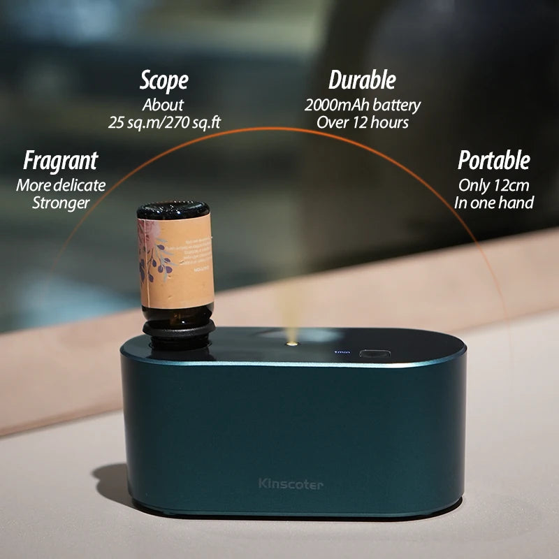 Electric Aromatherapy Diffuser Machines Waterless Aroma Diffusers Work with Essential Oils Bottles Emit Fragrances Perfect