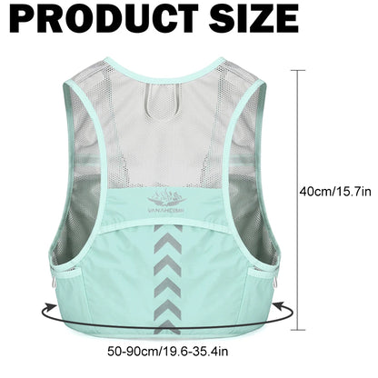 FVXVXV New Running Water Bottle Storage Vest Lightweight Running Vest Reflective Hydration Water Chest Pack With Phone Holder