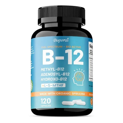 Vitamin B12 - Benefits Brain and Heart Function, Boosts Metabolism, Supports Memory and Learning, Helps Boost Natural Energy
