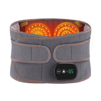 Electric Waist Massager Belt with Controller 5000mAh Vibration Red Light Warm Compress Heating Lumbar Support Belt for Women Men