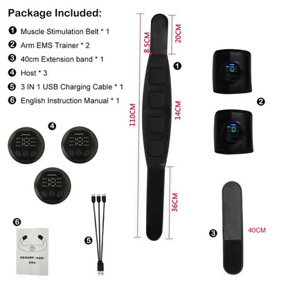 EMS intelligent fitness belt set, body shaping and weight reducing abdominal patch, fitness equipment, abdominal equipment set