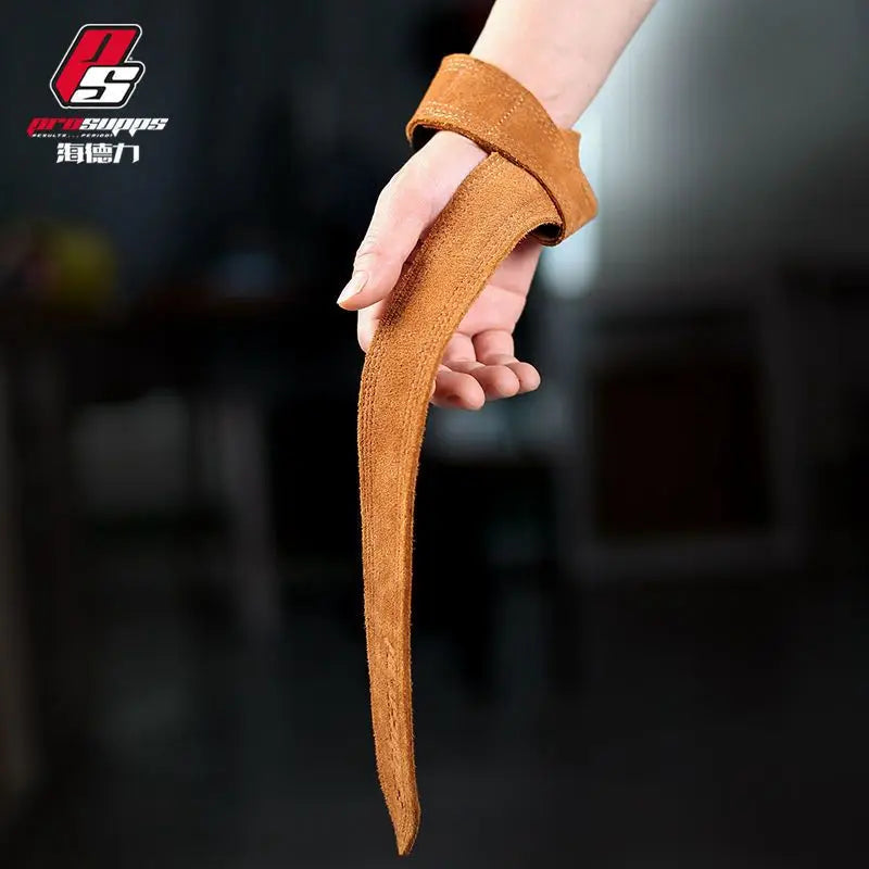 4mm Cowhide Weight lifting Wrist Straps Fitness Bodybuilding Training Gym lifting straps NonSlip Gym Grip Deadlift Pull-up