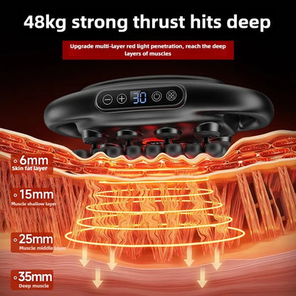 32 Massage Heads Massage Gun Deep Tissue Muscle Professional High Quality Wireless Frequency Vibration Red Light Masajeador