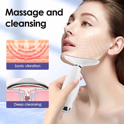 Neck Face Beauty Device Vibration Massage Personal Care Tools Improve Neck Lines Home Use Face Lifting Machine 7 Modes 3 Levels