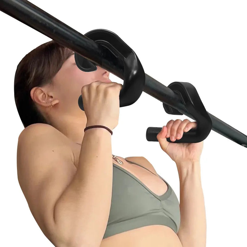Pull Up Hand Grip Ergonomic Hook Type Fitness Handle Gym Deadlift Pull Down Grips Versatile Weights Roating Exercise Equipment