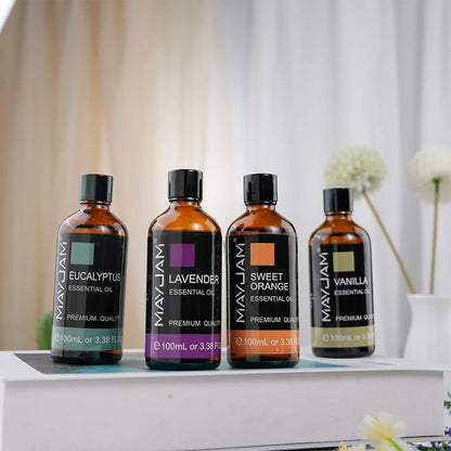 MAYJAM Vanilla Sweet Orange Eucalyptus Lavender Sandalwood Peppermint Bergamot Patchouli Scents 100ML Natural Essential Oils