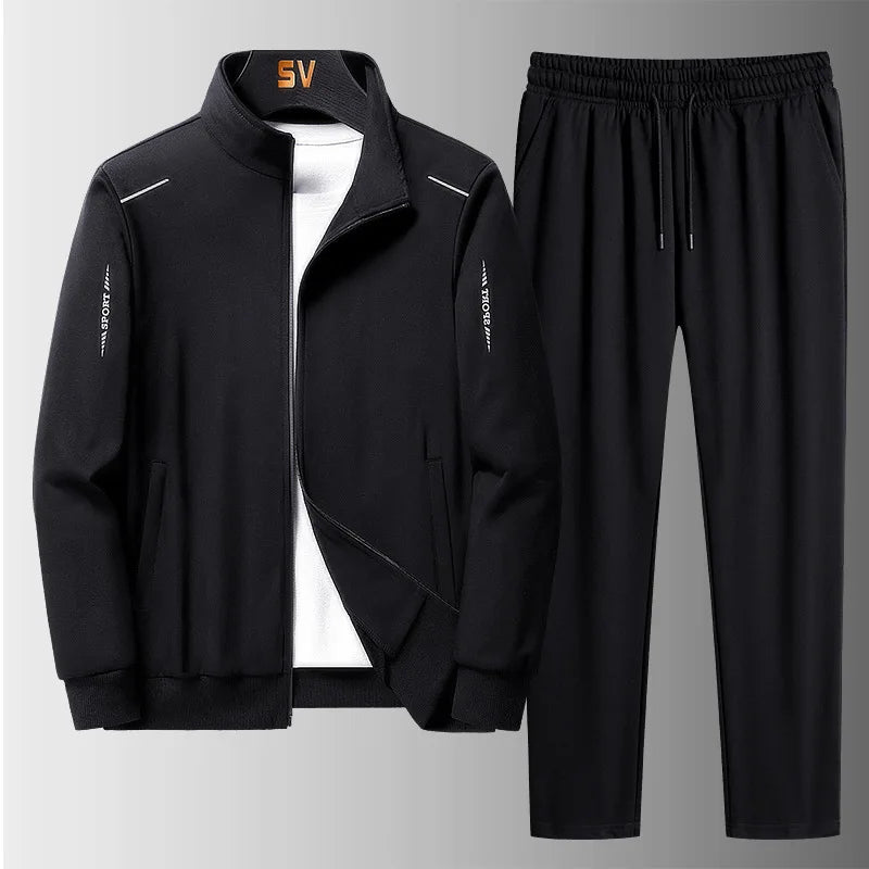 Mens Sportwear Sets Autumn Fashion Men Sporting Suit Sweatshirt +Sweatpants 2 Pieces Sets Men Tracksuit Running Jogging Clothing