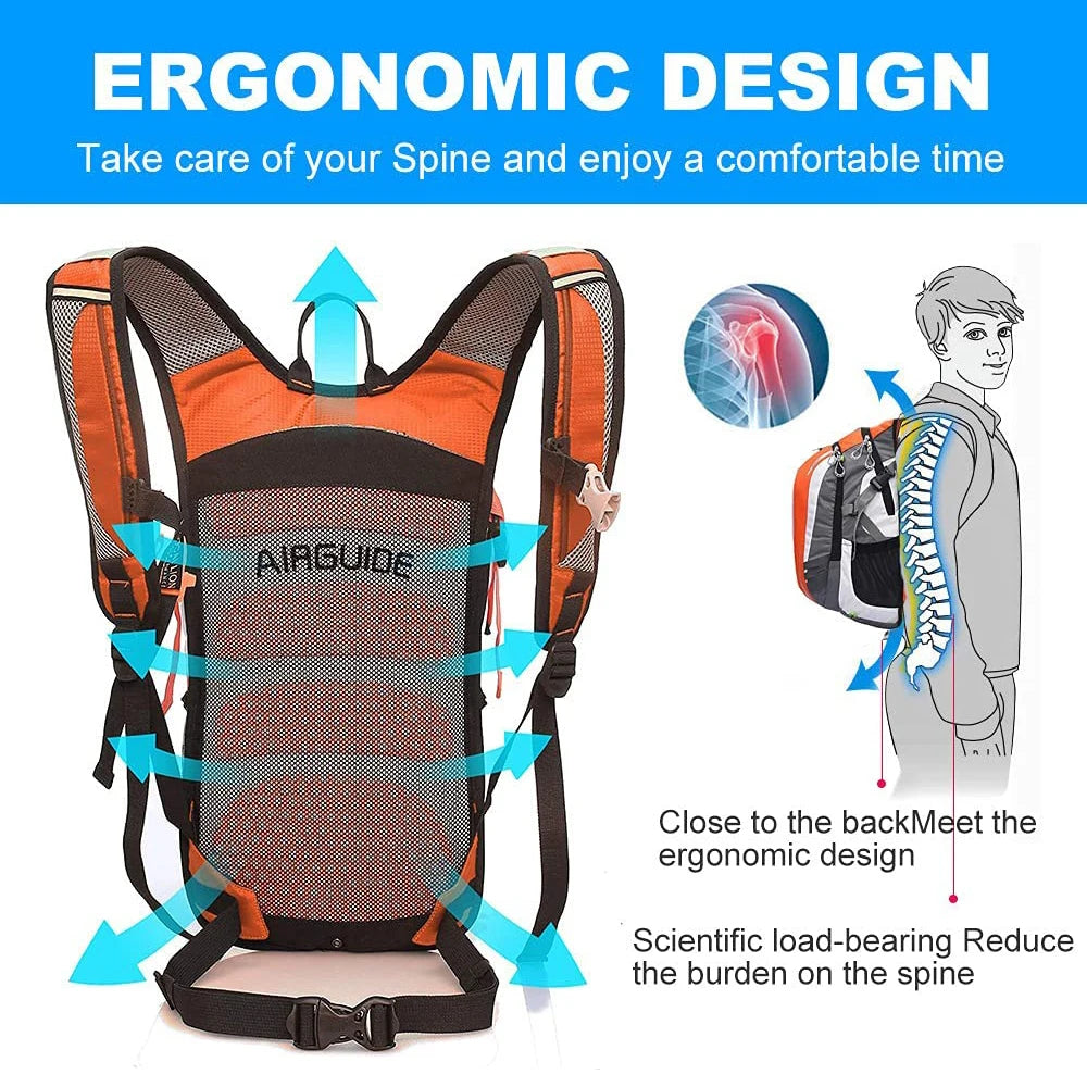 18L Ultralight Outdoor Sports Backpack Climbing Hiking Running Backpack Cycling Men Waterproof Hydration Vest Backpack 2l Water