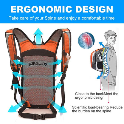 18L Ultralight Outdoor Sports Backpack Climbing Hiking Running Backpack Cycling Men Waterproof Hydration Vest Backpack 2l Water