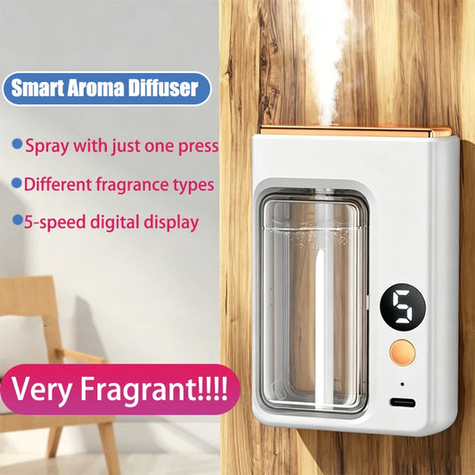 Aromatherapy Machine Essential Oil Humidifier Portable 5-speed Digital Display Automatic Aromatherapy Spray Deodorize Purify Air