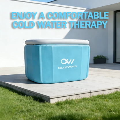 Inflatable Ice Bath, 132x70x75cm PVC Cold Therapy Tub, Athletes Recovery Tub, Portable Ice Pool, Outdoor Cold Therapy Ice Barrel