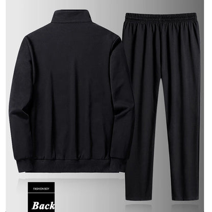 Mens Sportwear Sets Autumn Fashion Men Sporting Suit Sweatshirt +Sweatpants 2 Pieces Sets Men Tracksuit Running Jogging Clothing
