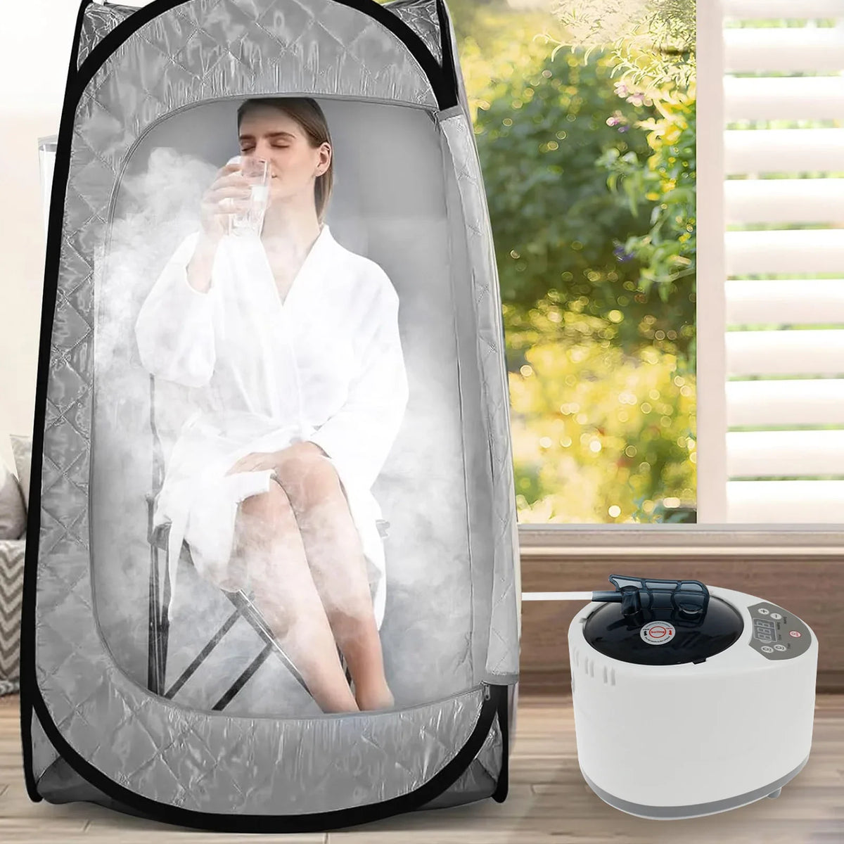 New 3L Sauna Steamer Machine 1000W US Steam Pot Generator with Protection Large Capacity Sauna Steamer for Bath Tub Sauna Room