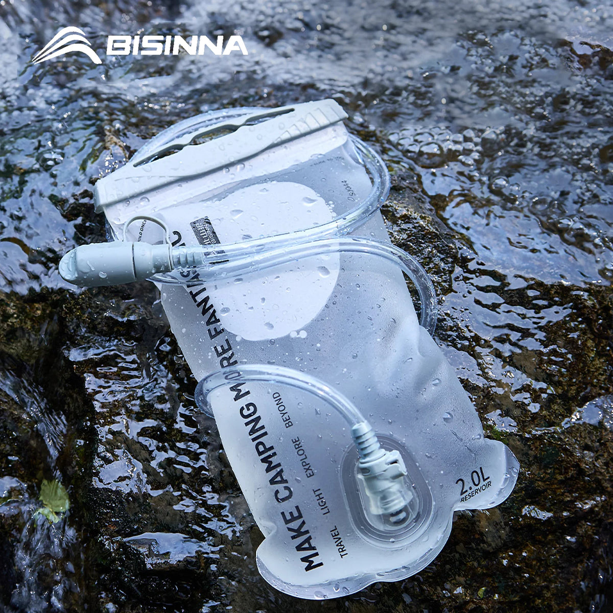 BISINNA Outdoor Hydration Bladder Hiking 1L 1.5L 2L Portable Water Reservoir TPU Thickened Running Cycling Water Bladder