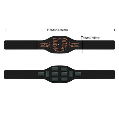 Abdominal Toning Belt Smart Abs Trainer Muscle Toner Body Waist Massager Slimming Belt Home Gym Fitness Equipment USB Recharge