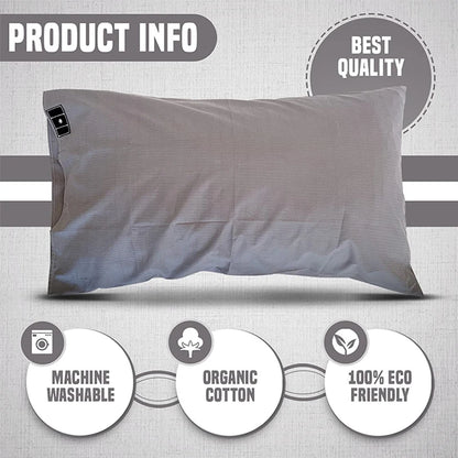 1PCS Grounding Pillowcase Earthing Pillowcase with Cord 95% Cotton And 5% Soft Silver Thread for Healing Sleep Nature Wellness
