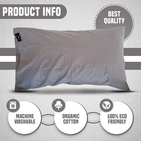 1PCS Grounding Pillowcase Earthing Pillowcase with Cord 95% Cotton And 5% Soft Silver Thread for Healing Sleep Nature Wellness