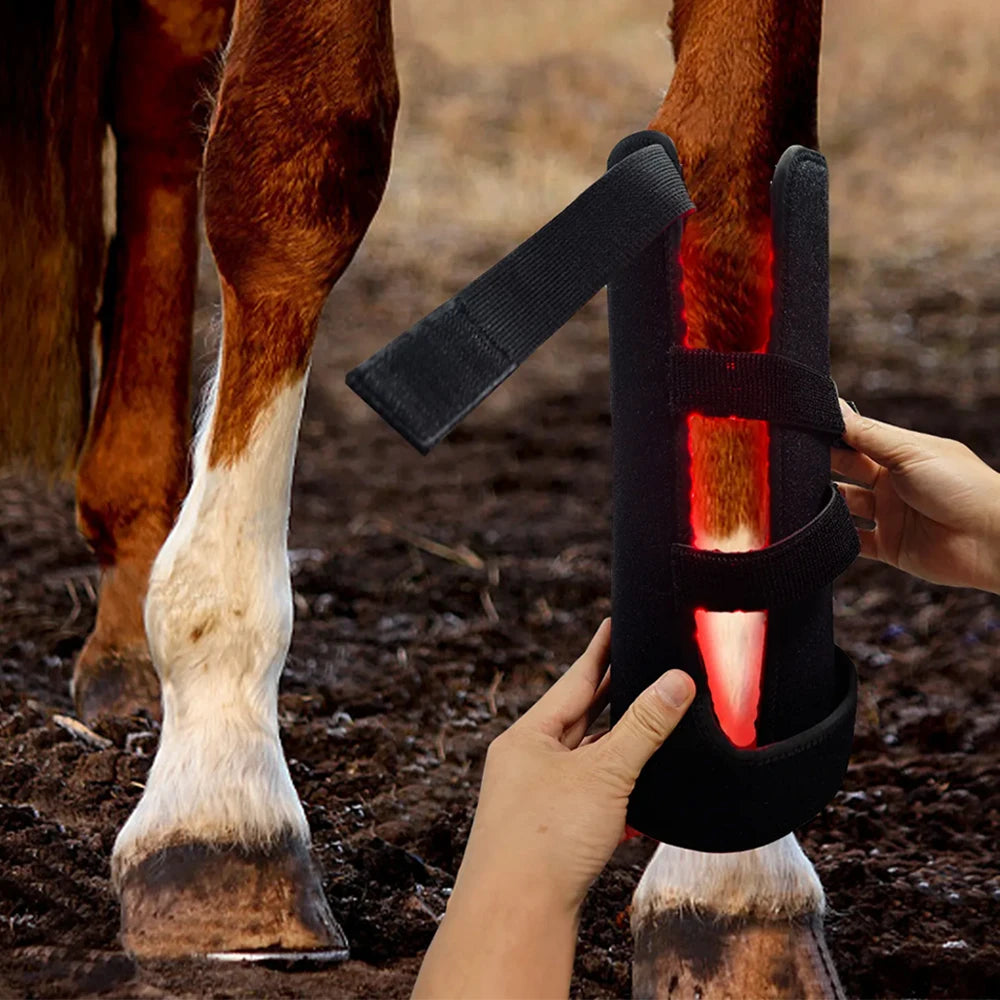 Infrared&Red Light Therapy Wrap 660nm850nm for Horses,Reduces Inflammation Pain Relief,Wearable Hoof Boots for Horse Leg Pain